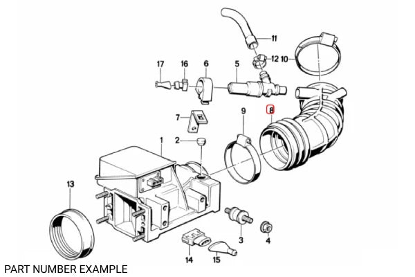 Genuine BMW Rubber Boot Air Flow Sensor - 13711726325