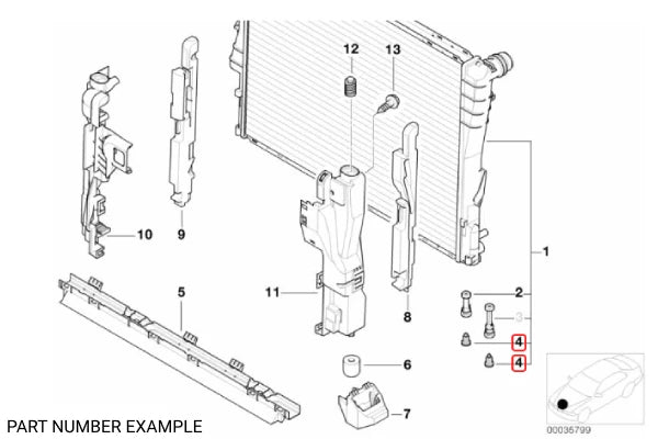 Genuine BMW Radiator Drain Plug - 17111437361