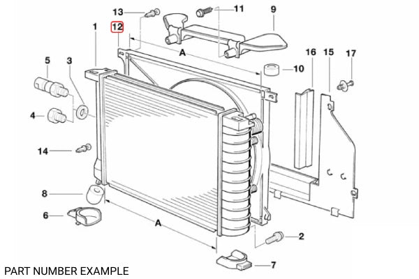 Genuine BMW Radiator Fan Housing / Shroud for E30 - 17111709312