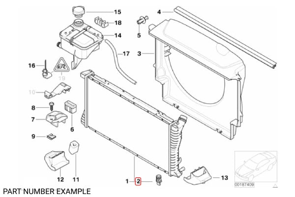 Genuine BMW Radiator Drain Plug - 17111712339