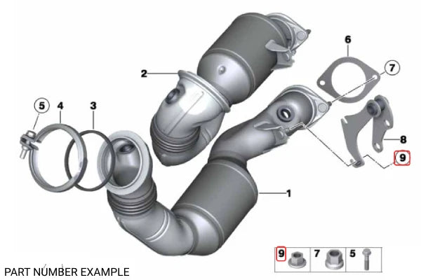 Genuine BMW Exhaust M8 Copper Collar Nut - 18107523805