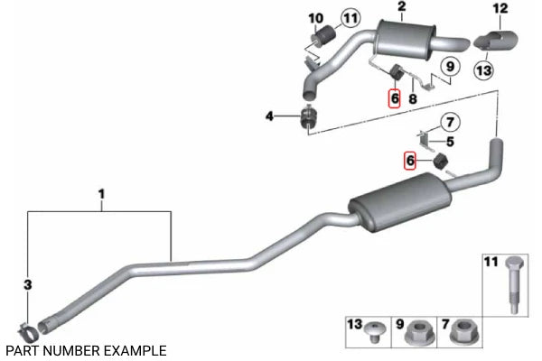 Genuine BMW Exhaust Hanger - 18207578238
