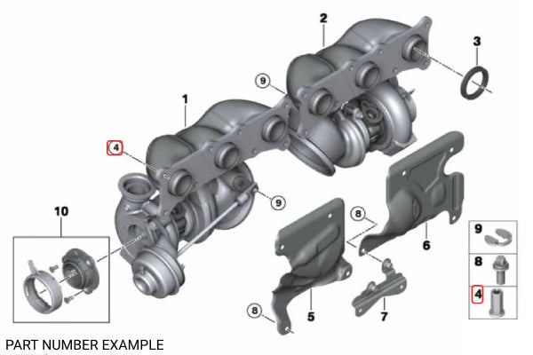 Genuine BMW Turbo Manifold Flange Nut - 18407502196