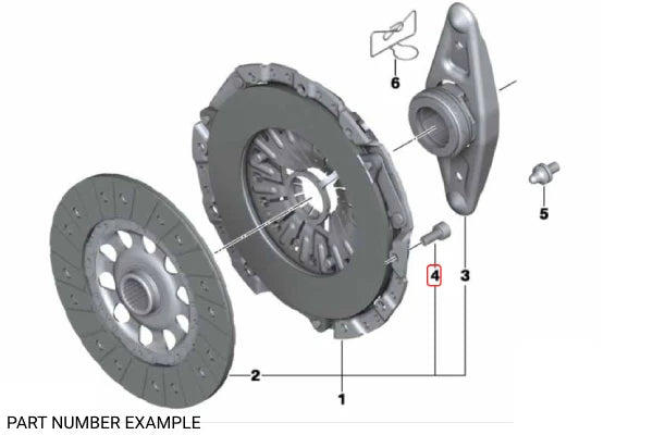 Genuine BMW Clutch Pressure Plate Bolt - 21207548052