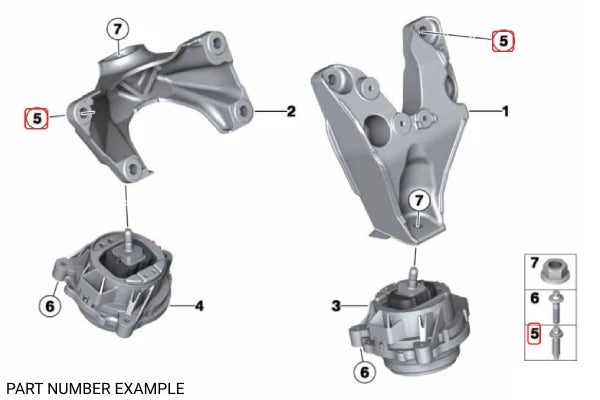 Genuine BMW Engine Mount Bracket Bolt - 22116778231