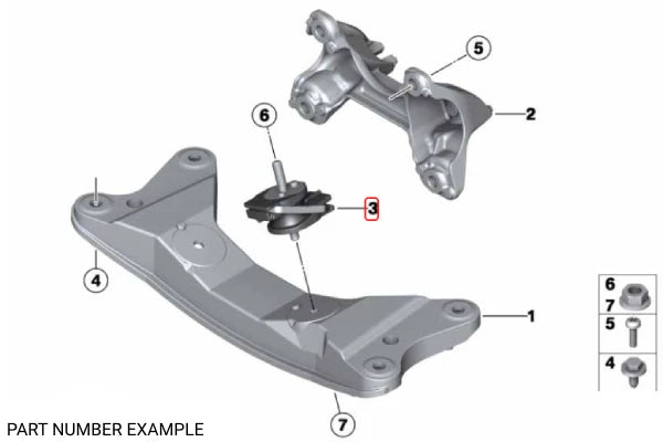 Genuine BMW Gearbox Mount - 22312284819