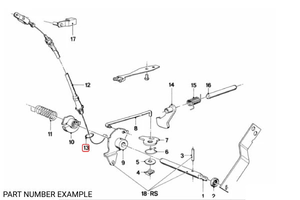 Genuine BMW O-Ring for Kick Down Cable - 24231215455
