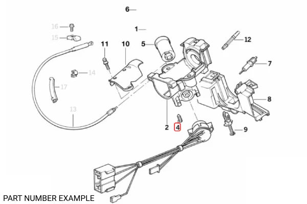 Genuine BMW Grub Screw for Steering Lock - 32301159449