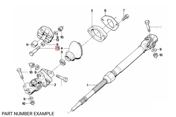 Genuine BMW Steering Column Bolt for E30 - 32311153995
