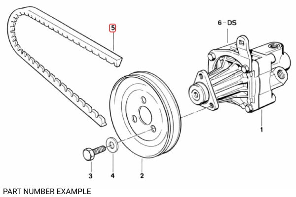 Genuine BMW Conti Tech Power Steering Belt - 32421706597
