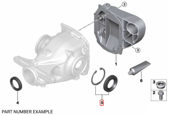 Genuine BMW Differential Output Shaft Seal - 33107505604