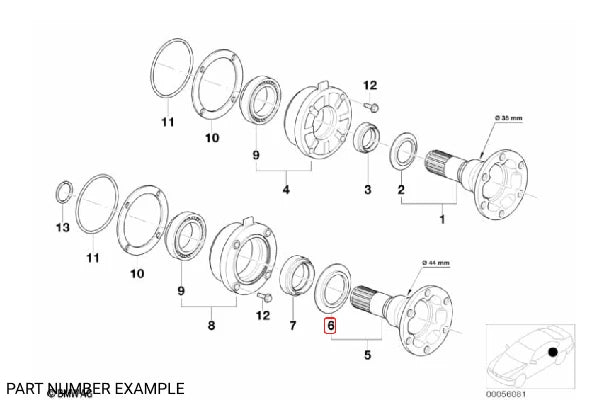 Genuine BMW Dust Cover Plate Rear Axle - 33121200284