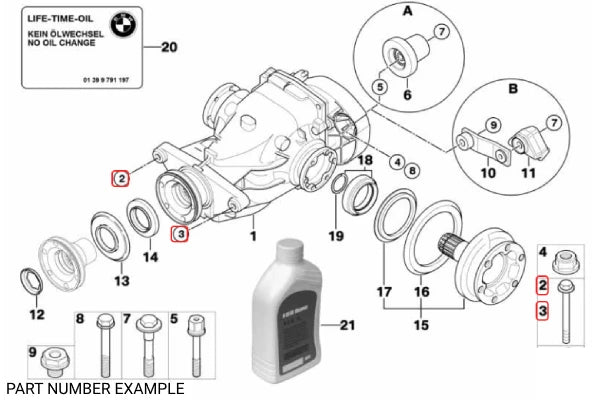 Genuine BMW Control Arm / Diff Hex Bolt - 33176760343