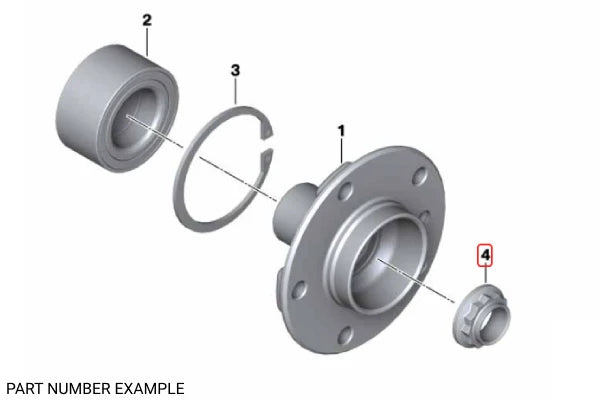 Genuine BMW Hub Collar Nut M27x1.5 - 33411133785