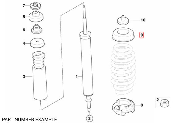Genuine BMW Rear Spring Pad Upper - 33536764419