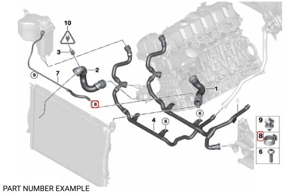 Genuine BMW Hose Clamp OD 13-15mm - 34321156893