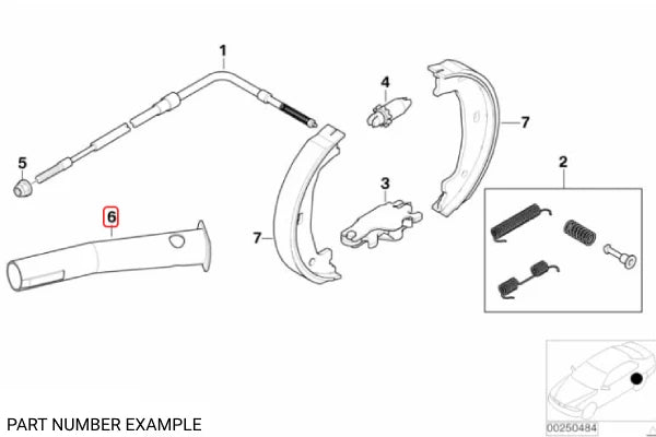 Genuine BMW Parking Brake Guide Sleeve for E46 - 34411164583