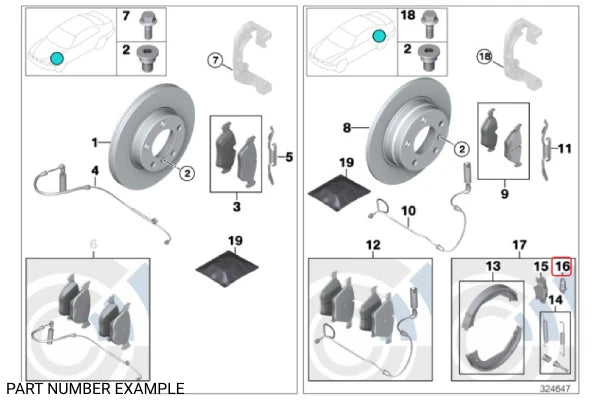 Genuine BMW Parking Brake Adjusting Screw - 34416851437