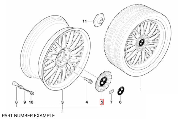 Genuine BMW Style 101 Centre Cap - 36136757372