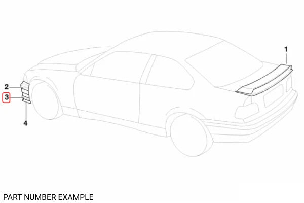 Genuine BMW Front Lip Spoiler for E36 M3 - 51112251767