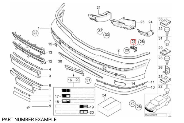 Genuine BMW Front Bumper Bracket Left - 51118159361