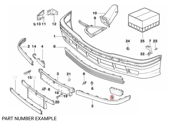 Genuine BMW Fog Light Covering Right - 51118222446