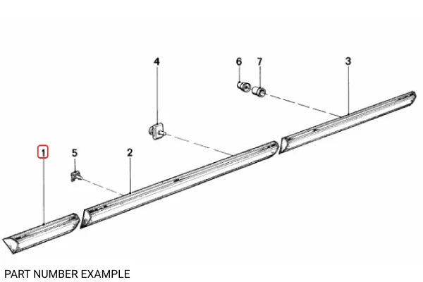 Genuine BMW Front Quarter Moulding Left - 51131871097