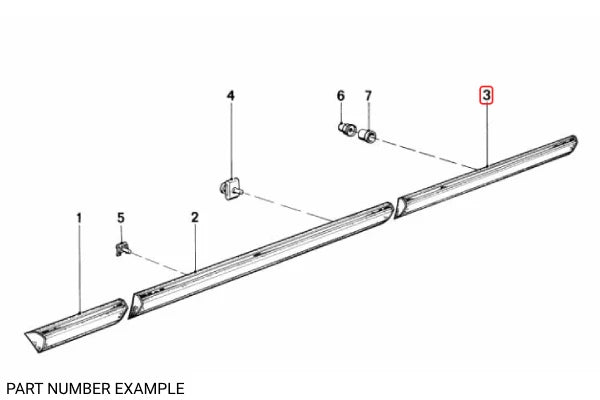 Genuine BMW Moulding Door Rear Left - 51131871697