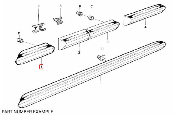 Genuine BMW Front Gaurd Chrome Moulding Left - 51131876129
