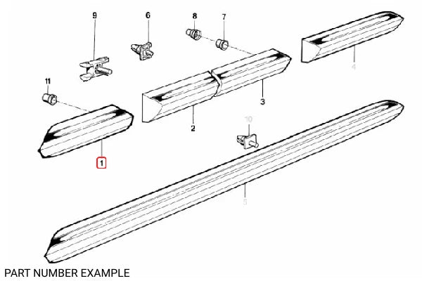 Genuine BMW Front Gaurd Chrome Moulding Right - 51131876130