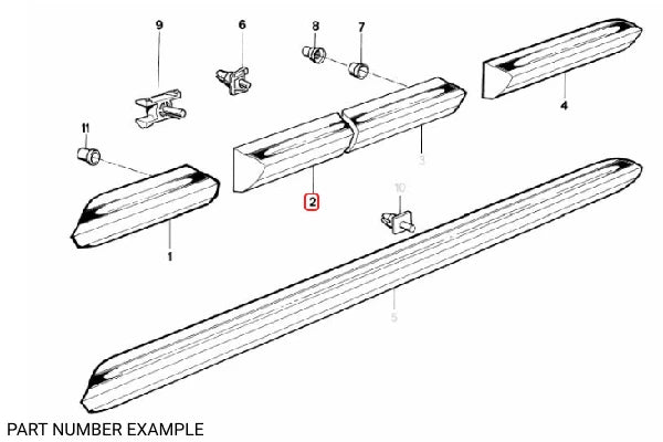 Genuine BMW Front Door Chrome Moulding Right - 51131876132