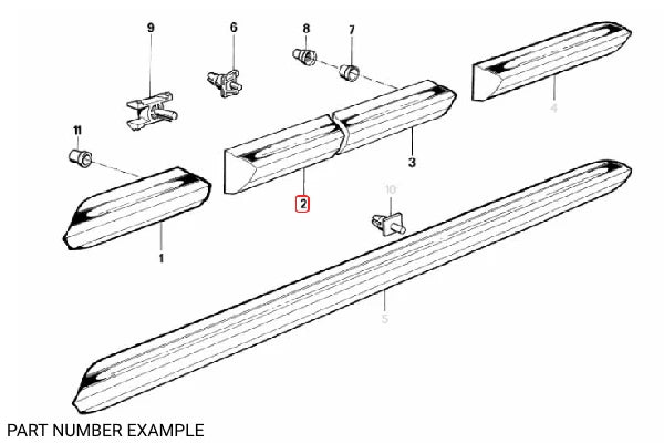 Genuine BMW Door Moulding Front Left Chrome - 51131904769