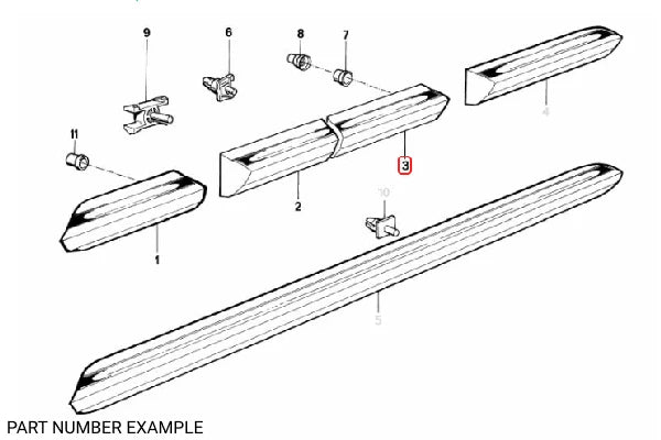 Genuine BMW Door Moulding Rear Right Chrome - 51131904772