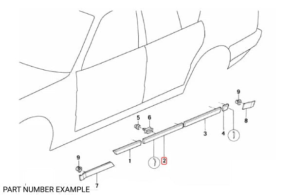Genuine BMW Door Moulding Right - 51131934178