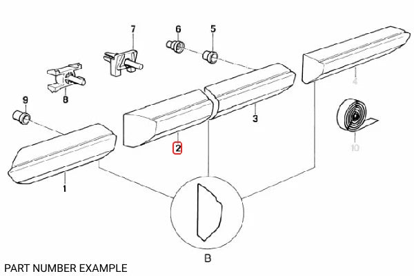 Genuine BMW Door Moulding Front Left Schwarz - 51131952893