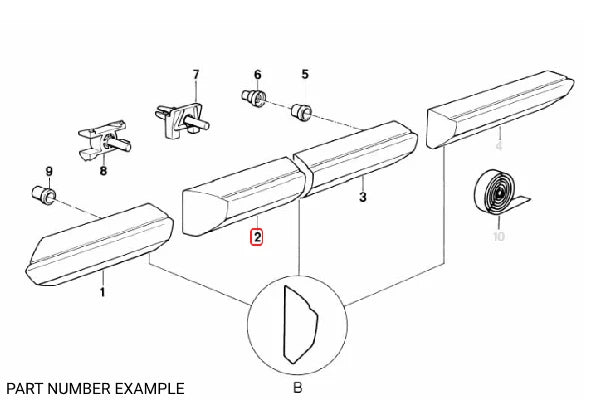 Genuine BMW Door Moulding Front Right Schwarz - 51131952894
