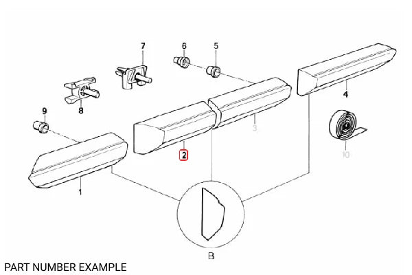 Genuine BMW Body Door Moulding Left - 51131953929