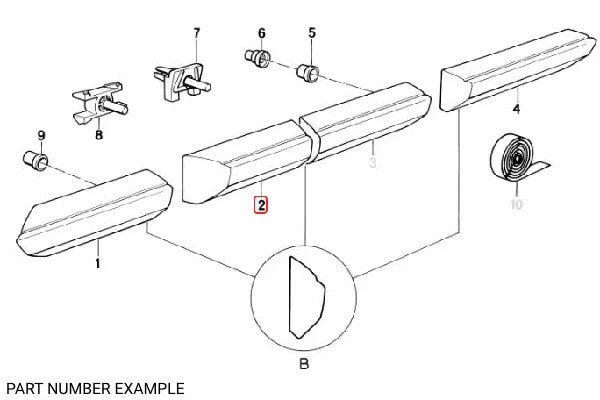 Genuine BMW Body Door Moulding Right - 51131953930