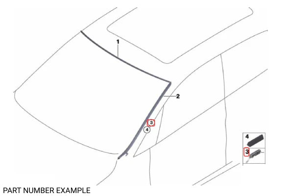 Genuine BMW Windscreen Drip Moulding Clip - 51137258183