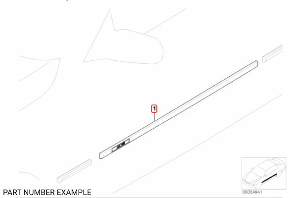 Genuine BMW Door Moulding Left for E39 - 51138159297