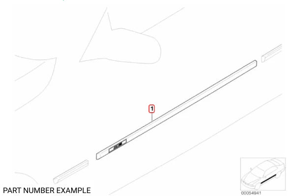 Genuine BMW Door Moulding Right for E39 - 51138159298