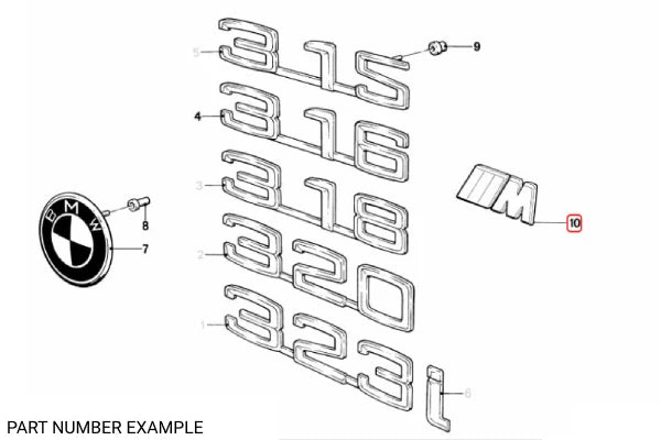 Genuine BMW M Emblem - 51141884015