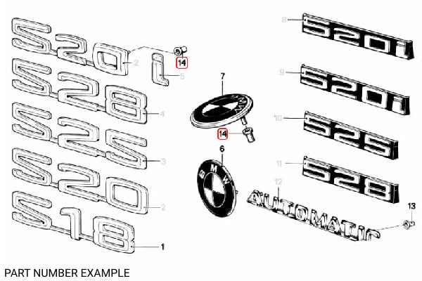 Genuine BMW Emblem Grommet - 51141889489