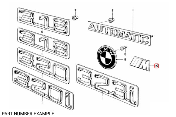 Genuine BMW Boot Lid ///M Badge - 51141917739
