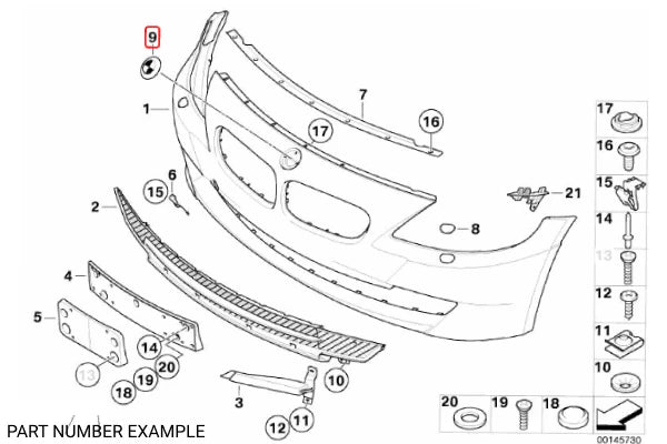 Genuine BMW Bonnet Emblem for Z4 - 51147044207