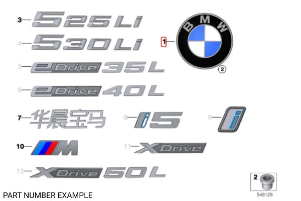 Genuine BMW Emblem 82mm - 51147499154