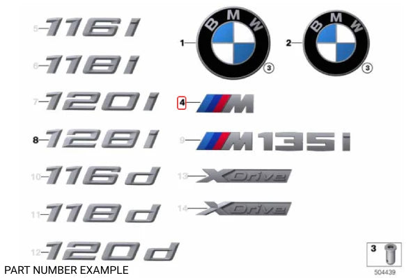 Genuine BMW ///M Badge - 51148090642