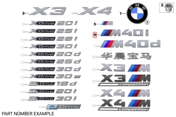 Genuine BMW M40i Badge - 51148094313
