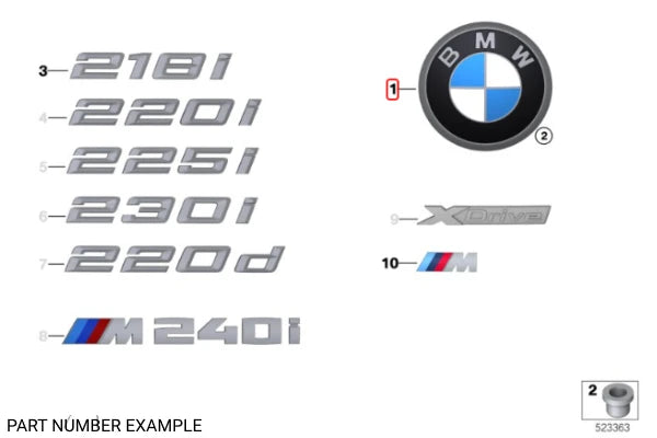 Genuine BMW Emblem - 51149498988