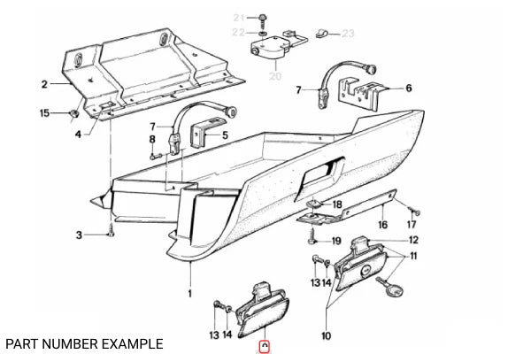 Genuine BMW Glovebox Replacement Handle (No Key) - 51161848873